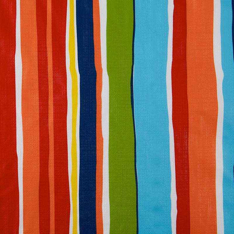 DII Vinyl Tabletop Collection Indoor/Outdoor Spill-Proof Flannel Backed Tablecloth, Rectangle, 60x84, Summer Stripe - Image 3